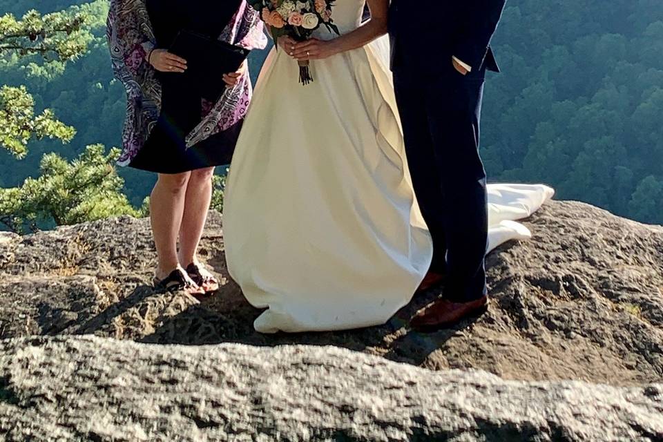 Ceremony with incredible views