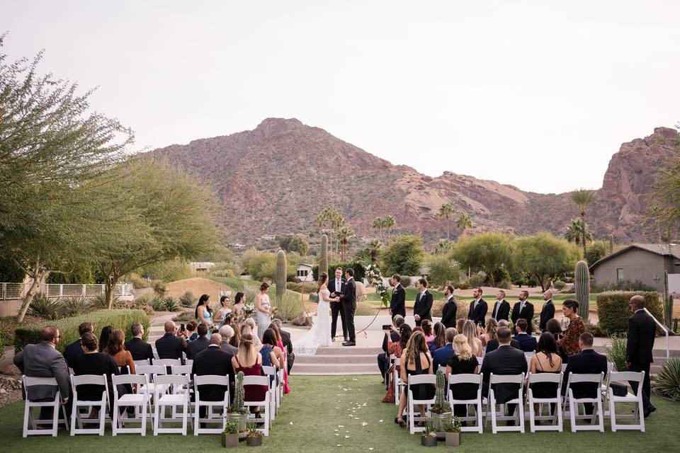 Mountain view wedding