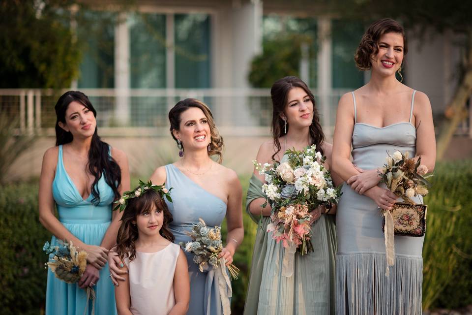 Happy bridesmaids