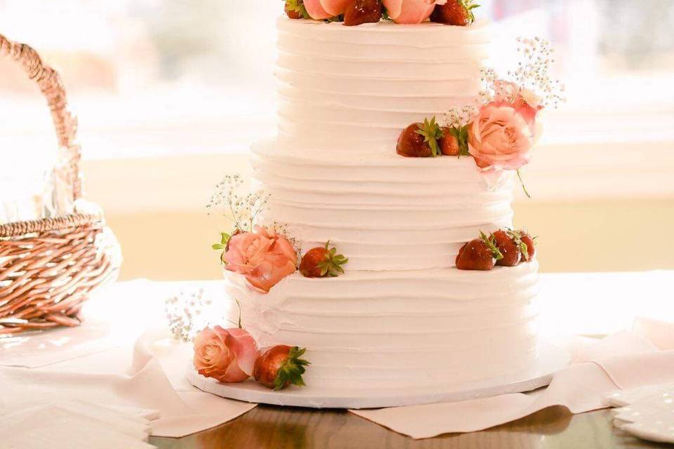 Cakes and flowers