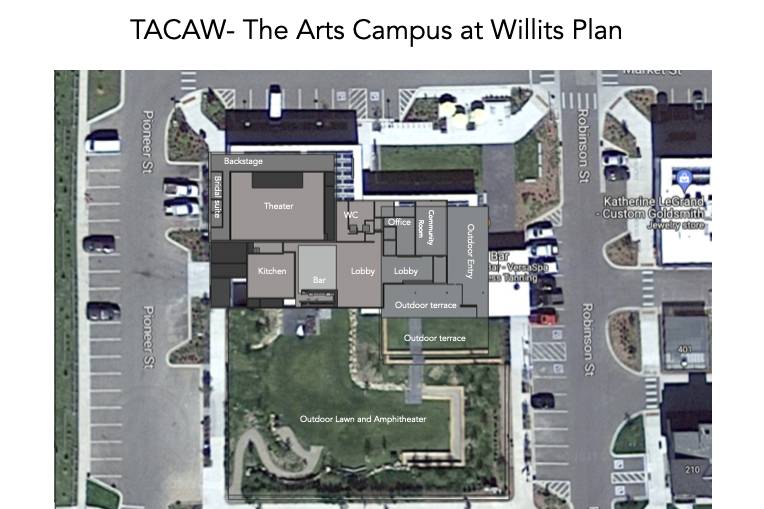 Site plan with outdoor area