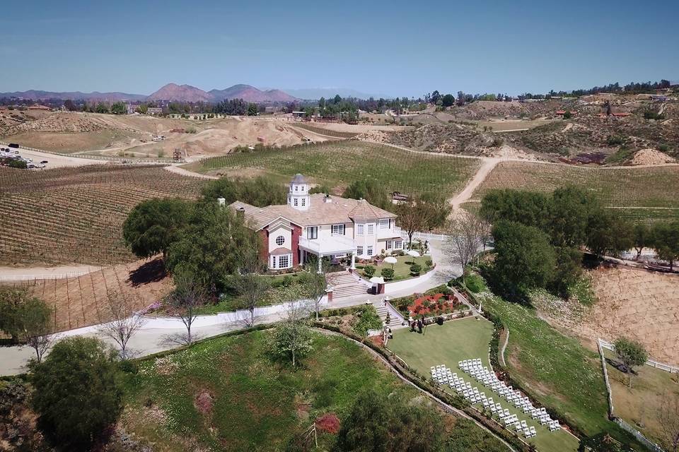 Aerial over Temecula venue