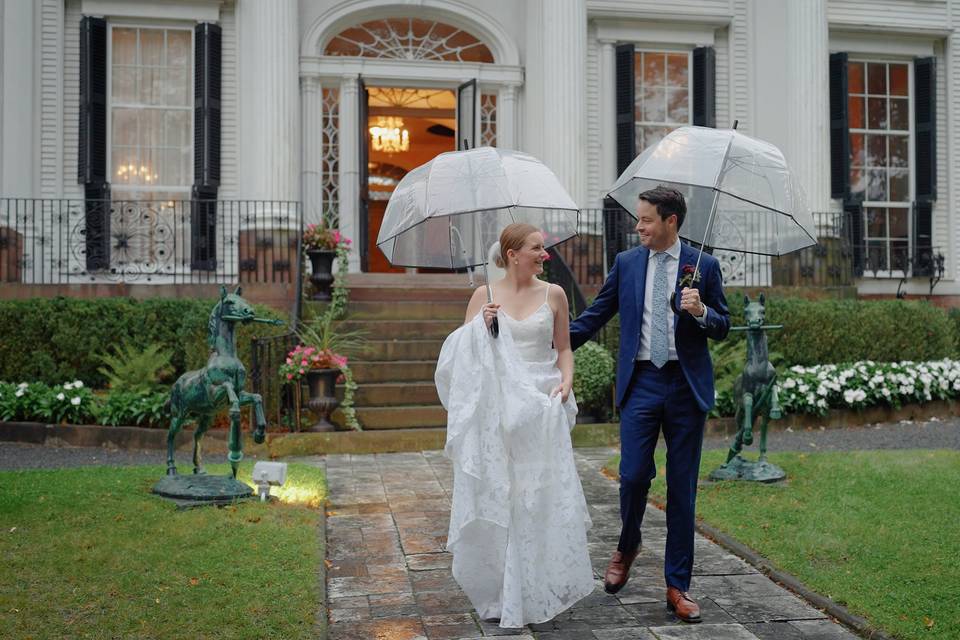 Ellen & William in the rain