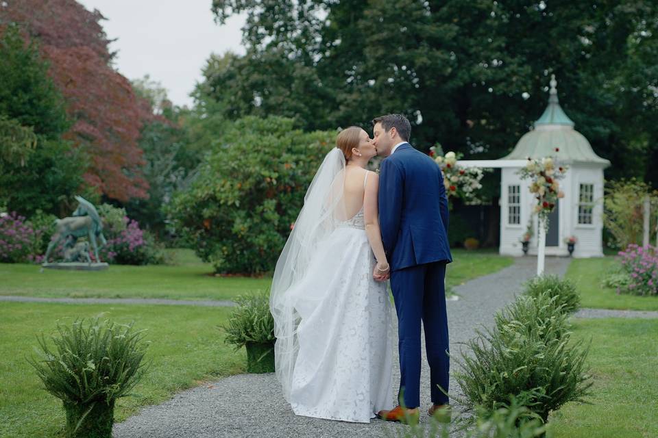 Ellen & William in the garden