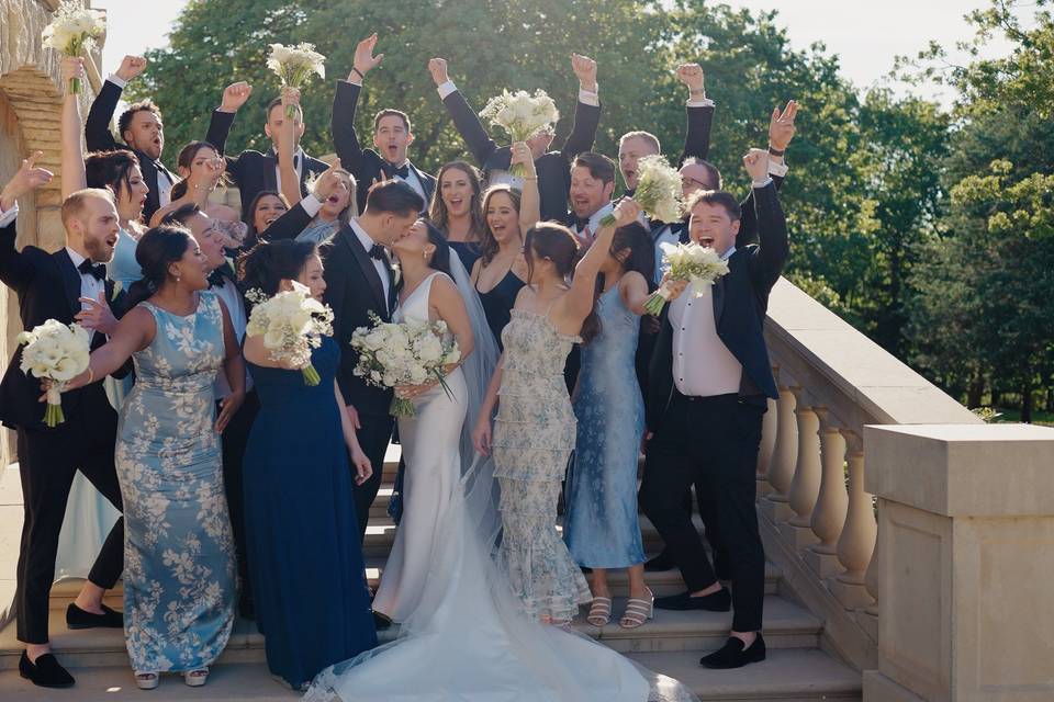 San & Kenny's wedding party