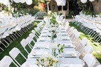 Long table wedding reception