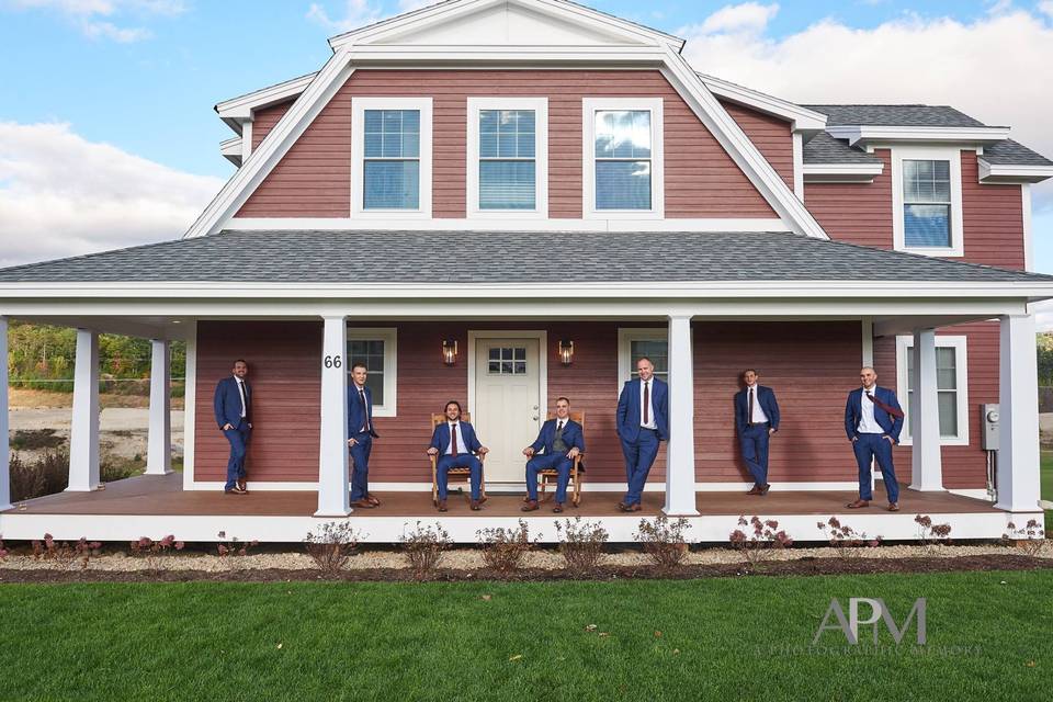 Groomsmen and rental home