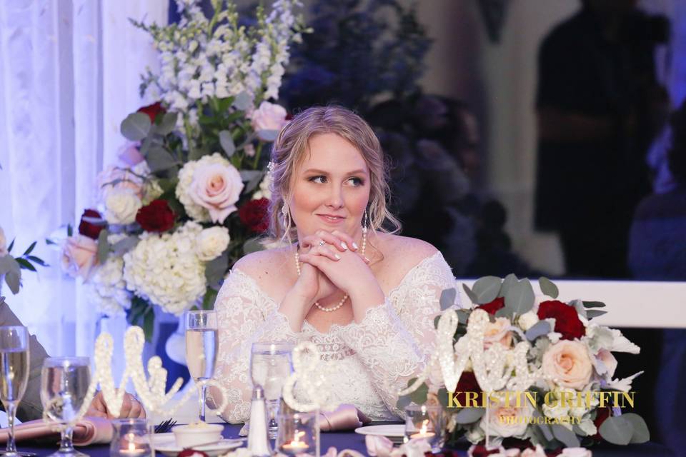 Bride in tree top room