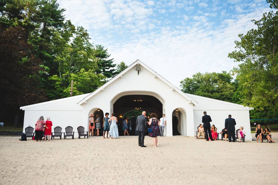 Boat house during a cocktail hour