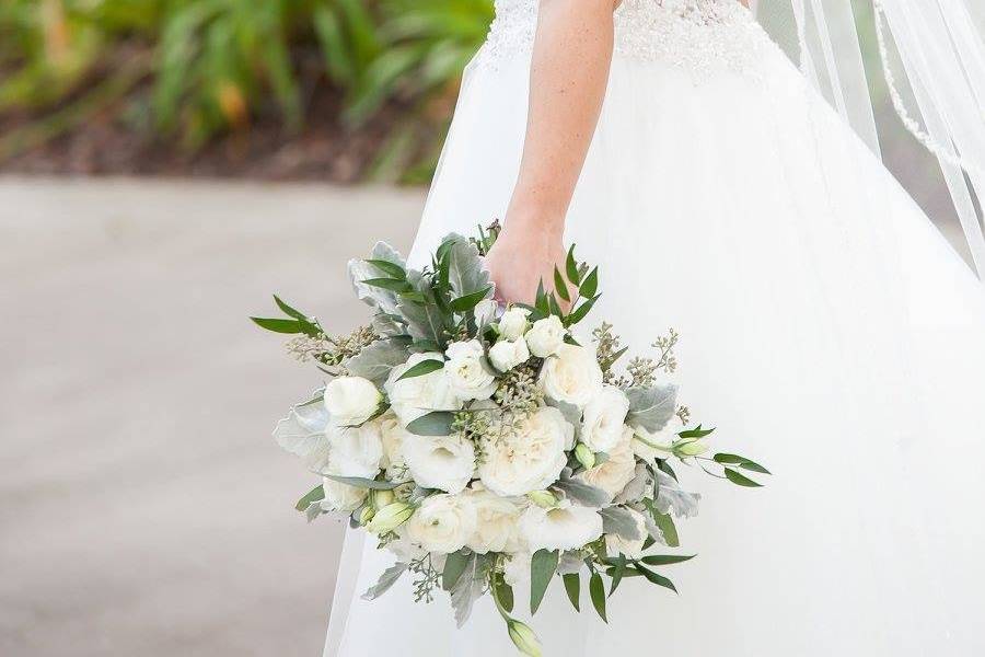 Bride and the bouquet