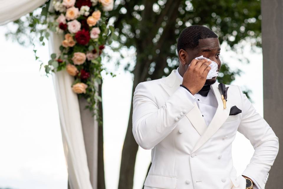 Groom Cries