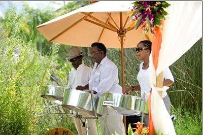 Steel Drum Band at wedding ceremony in Florida.Book for beach wedding and events in Florida, Georgia, South Carolina, North Carolina and Alabama