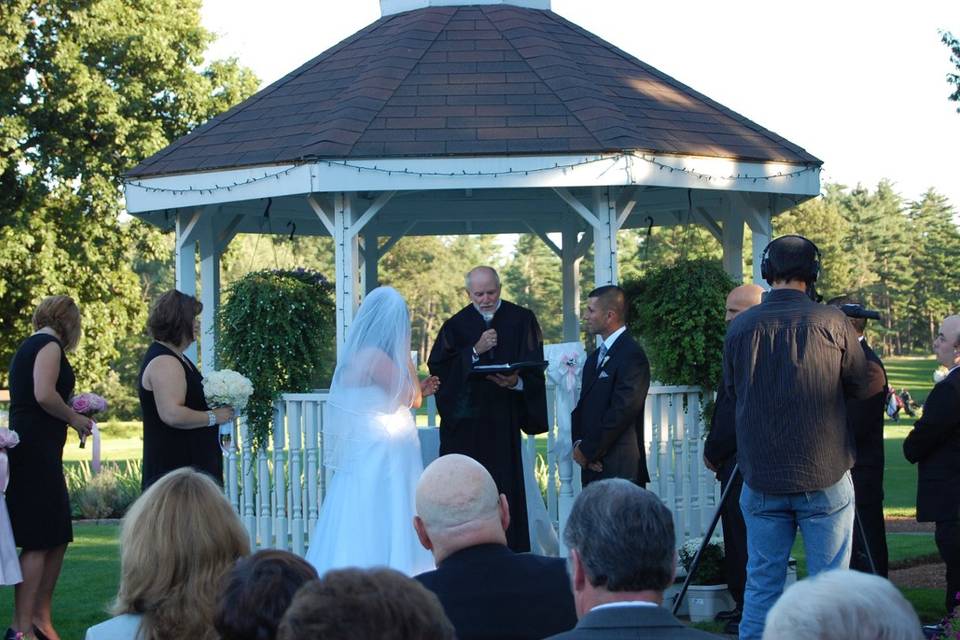 Family with the officiant