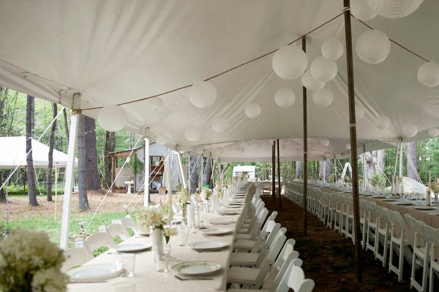 Reception tent