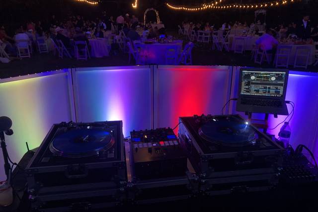 Professional DJ booth