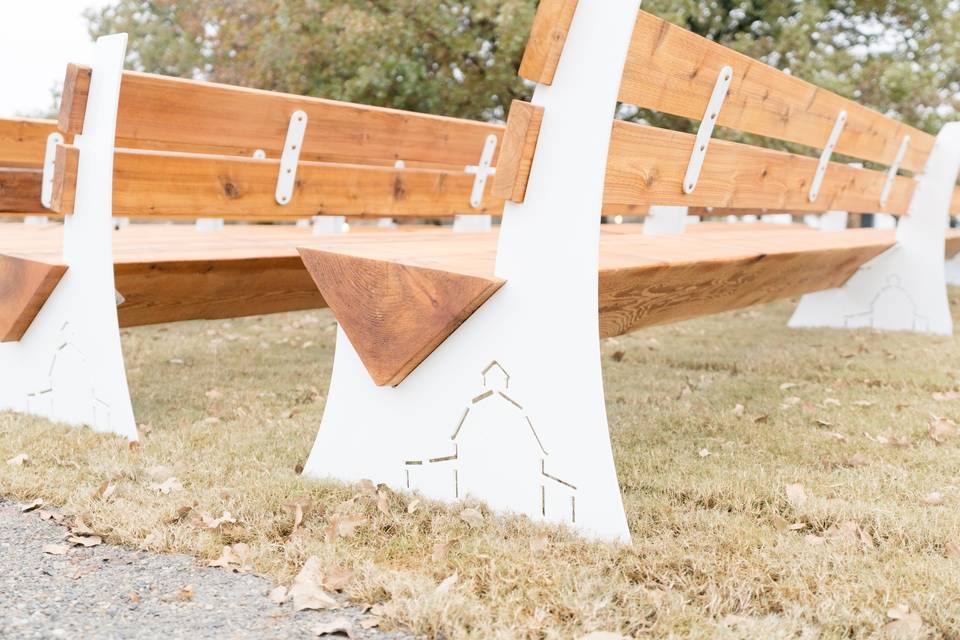 Outdoor ceremony setup