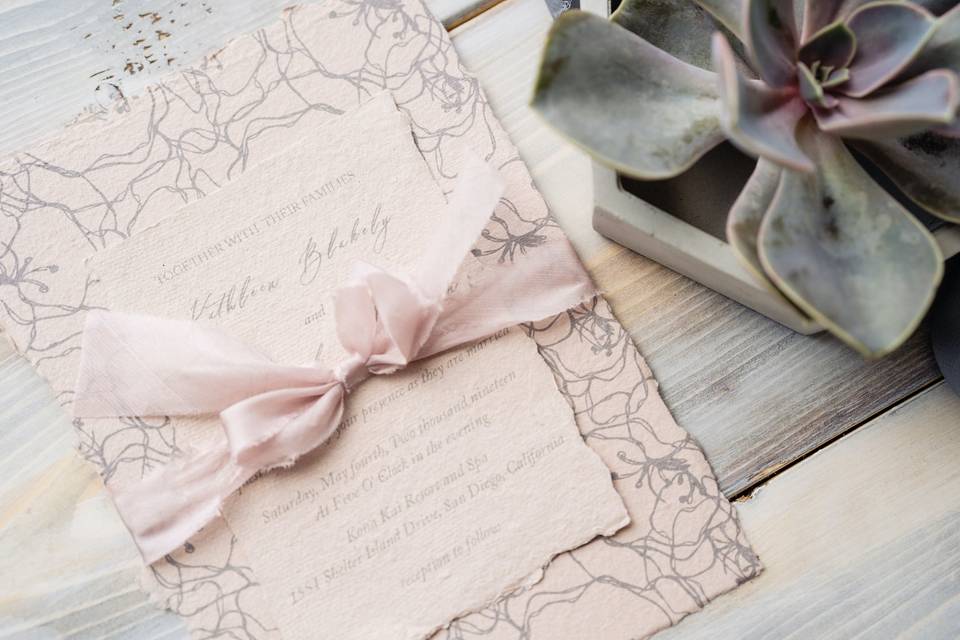 Custom deckled invites