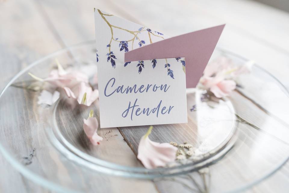 Geometric Escort Card