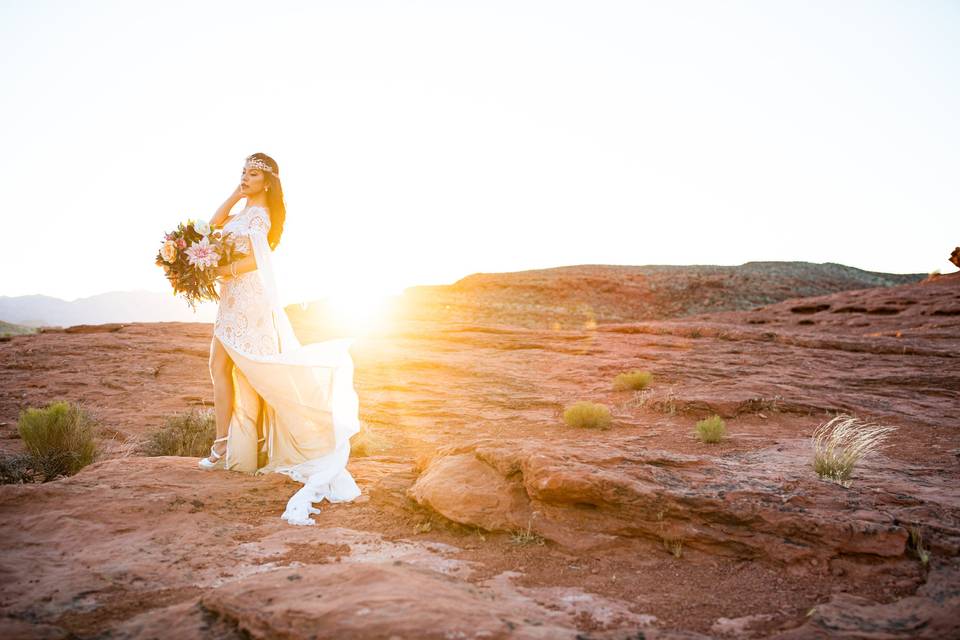 Destination wedding desert