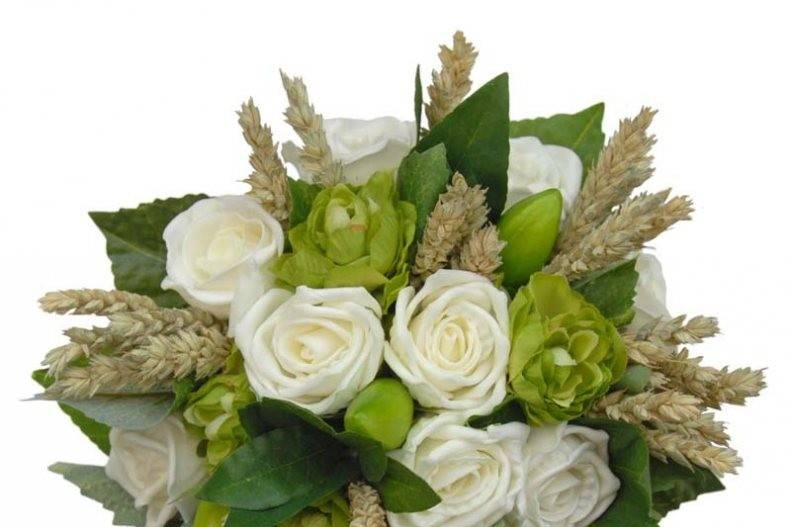 White and green arrangement