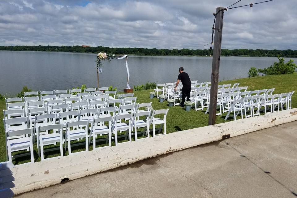 Outdoor ceremony area