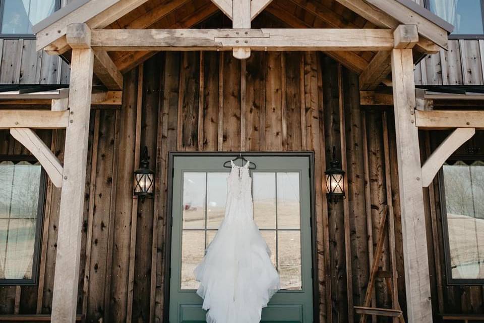 Dress on front door