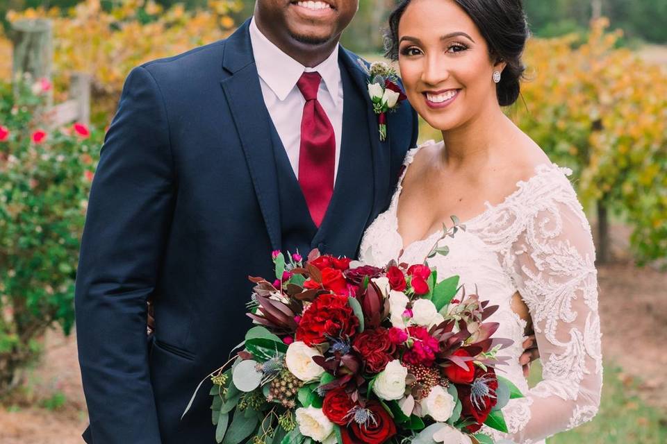 Groom and bride