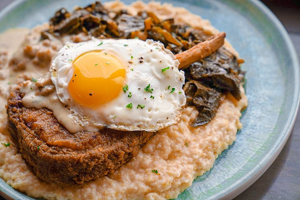 Down country pork chop