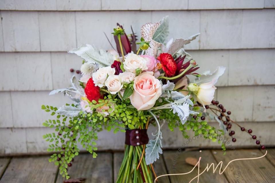 Peachy centerpiece