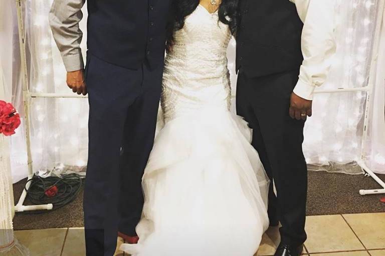 With the bride