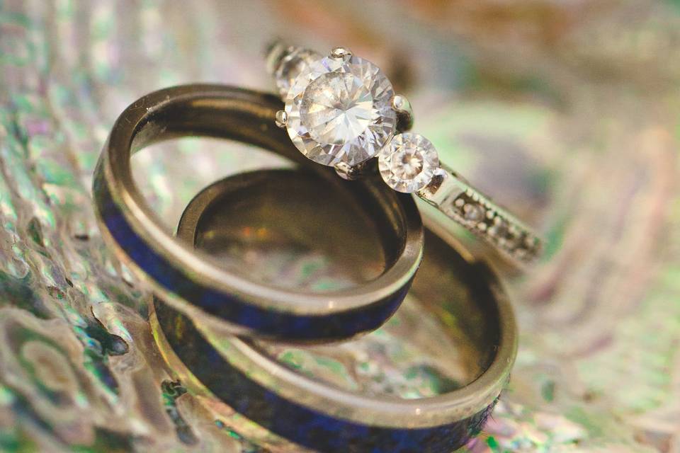 Wedding rings closeup