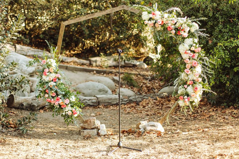 Rustic ceremony arch