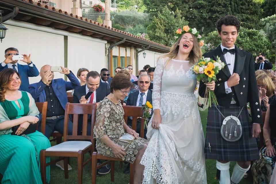 Entrance's bride Taormina Wedding