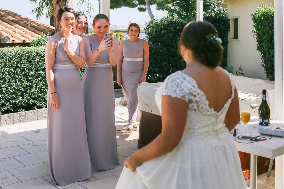 Bridesmaid emotion