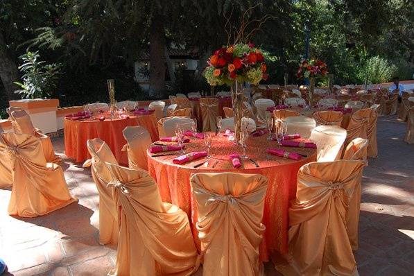 Rancho Las Lomas outdoor wedding reception