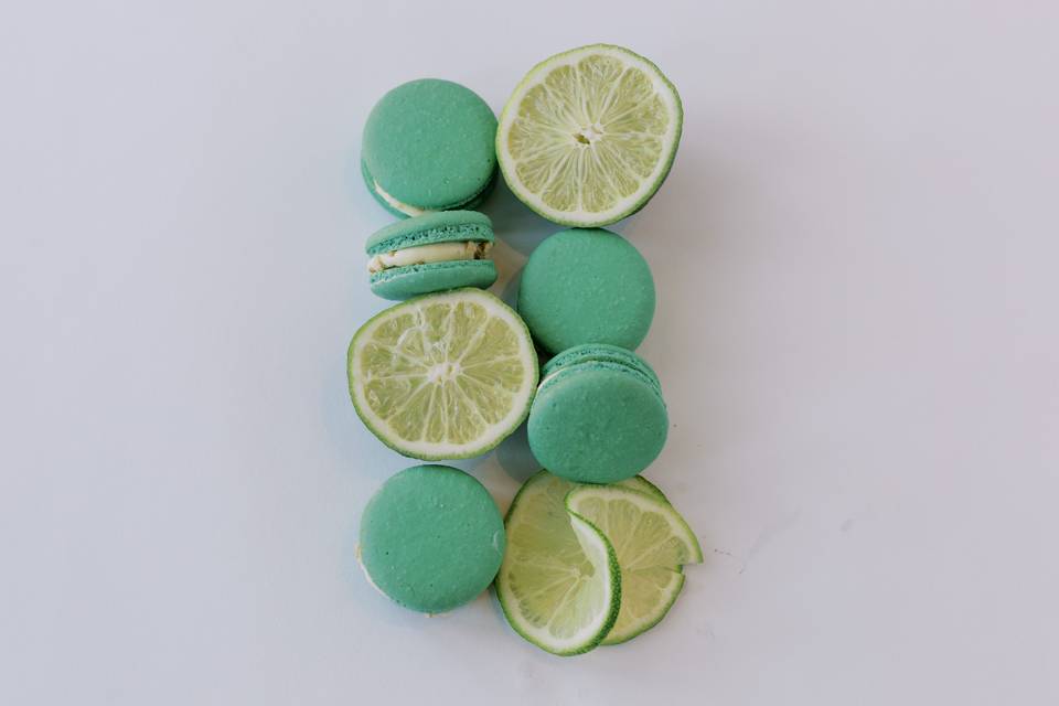 Our special key lime macaron