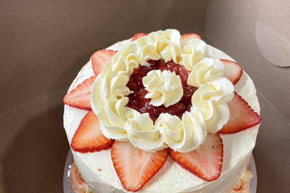 GF strawberry cake