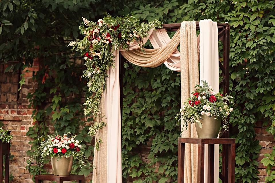 Outdoor wedding ceremony