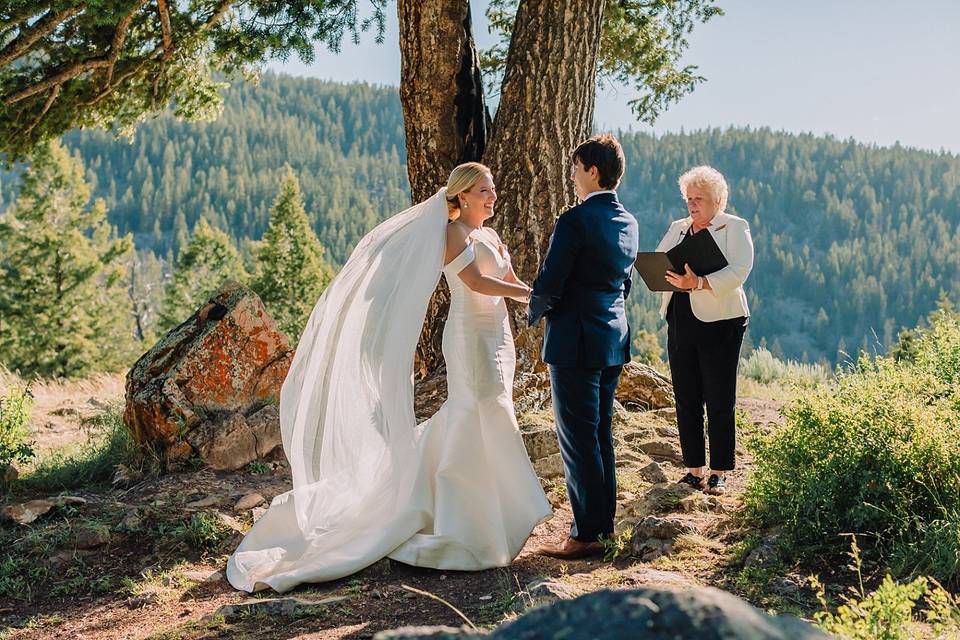 Ceremony at Wedding Tree