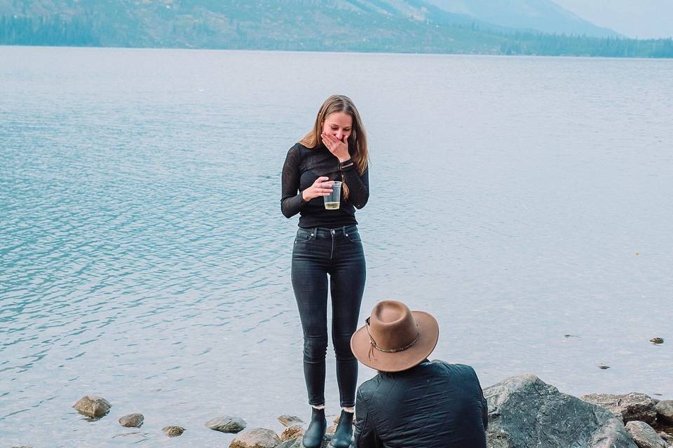 Proposal at Jenny Lake