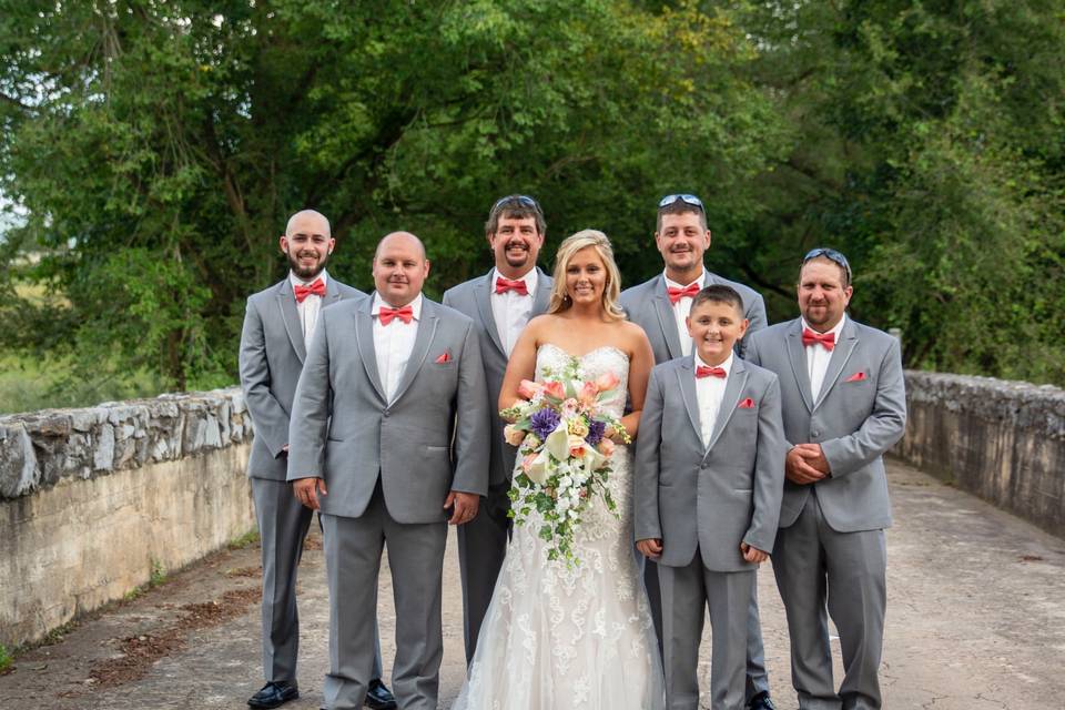 Groomsmen and Bride