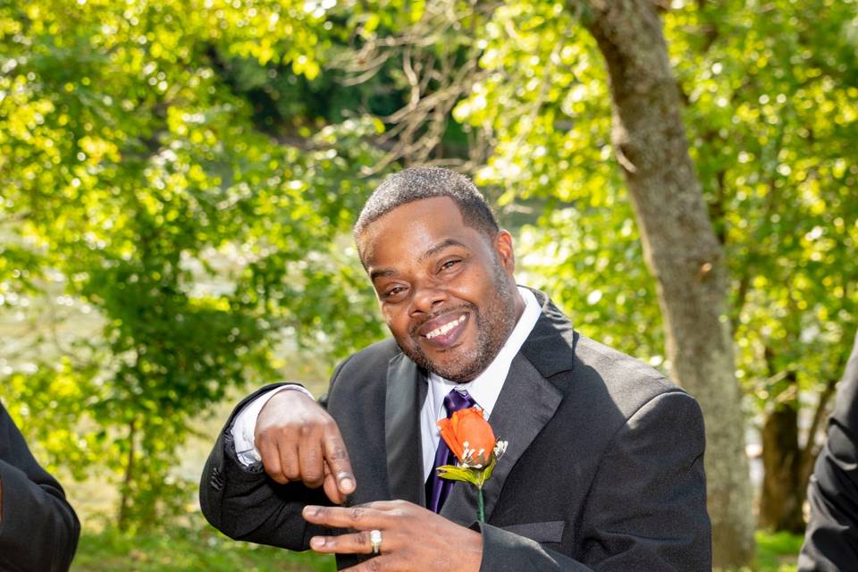 Showing off the ring
