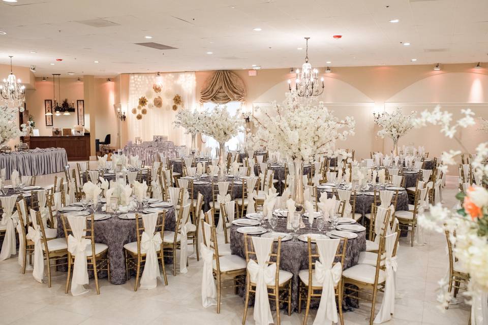 Ballroom decorated