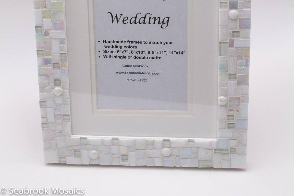 White wedding frame