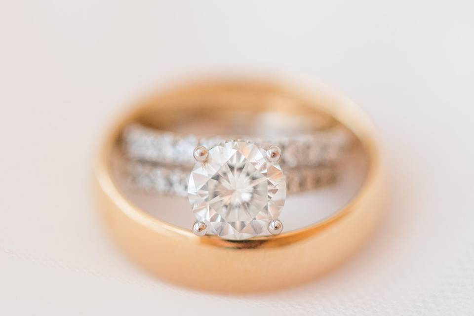 Wedding rings closeup