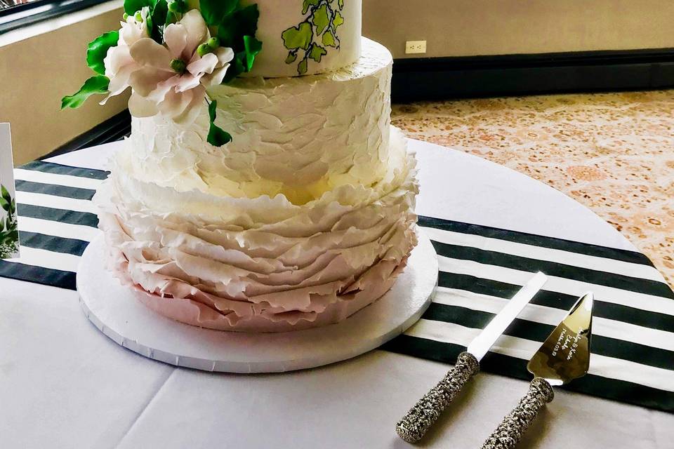 Elegant Hand Painted Cake