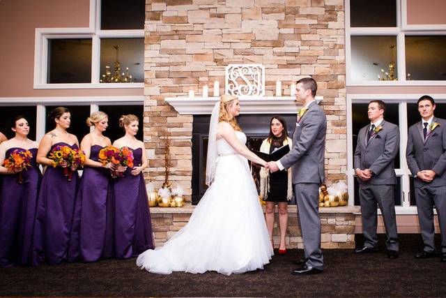 Couple exchanging vows