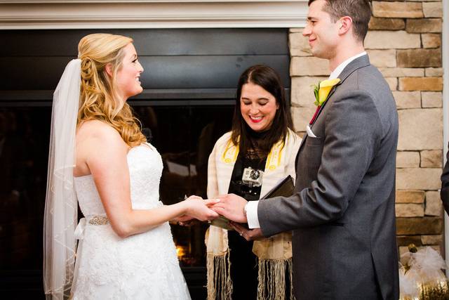 The bride and groom