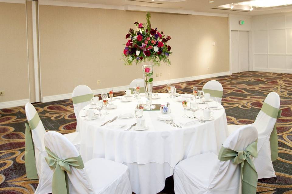The table in ballroom