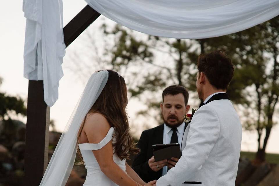 I pronounce you husband & wife